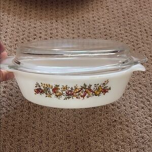 Glass Lid White Casserole Dish